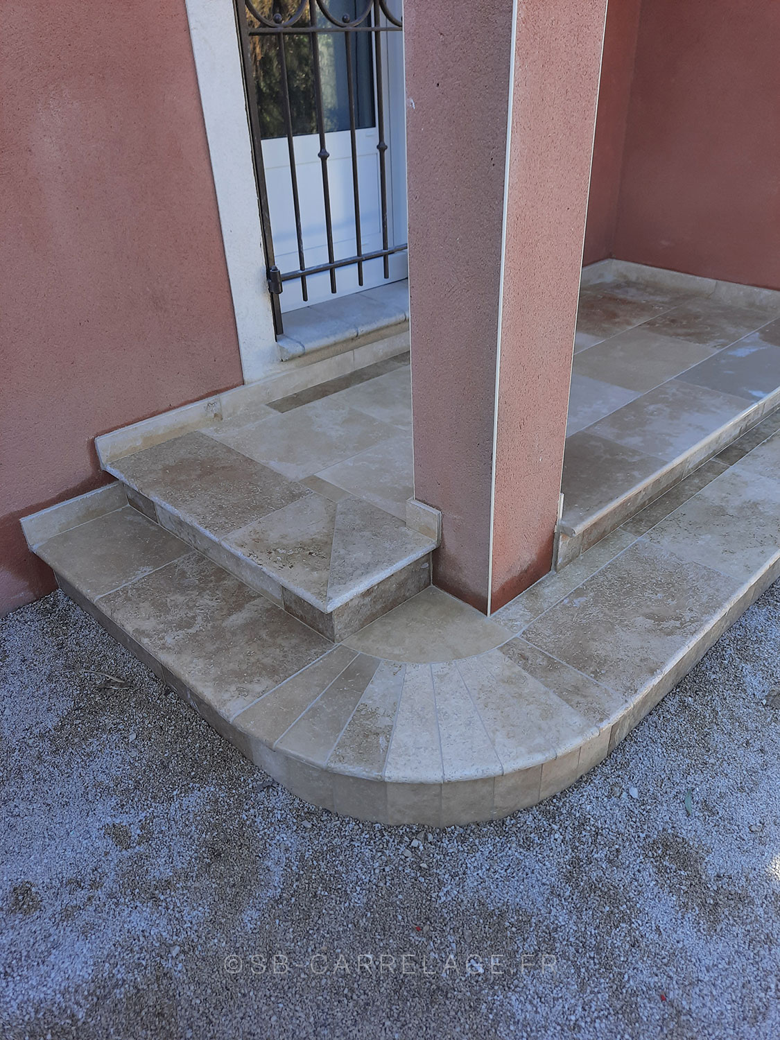 SB CARRELAGE extérieur escalier perron entrée marche sol