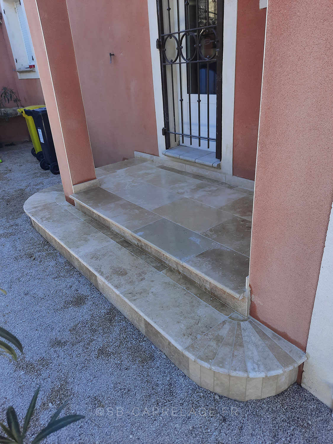 SB CARRELAGE extérieur escalier perron entrée marche sol