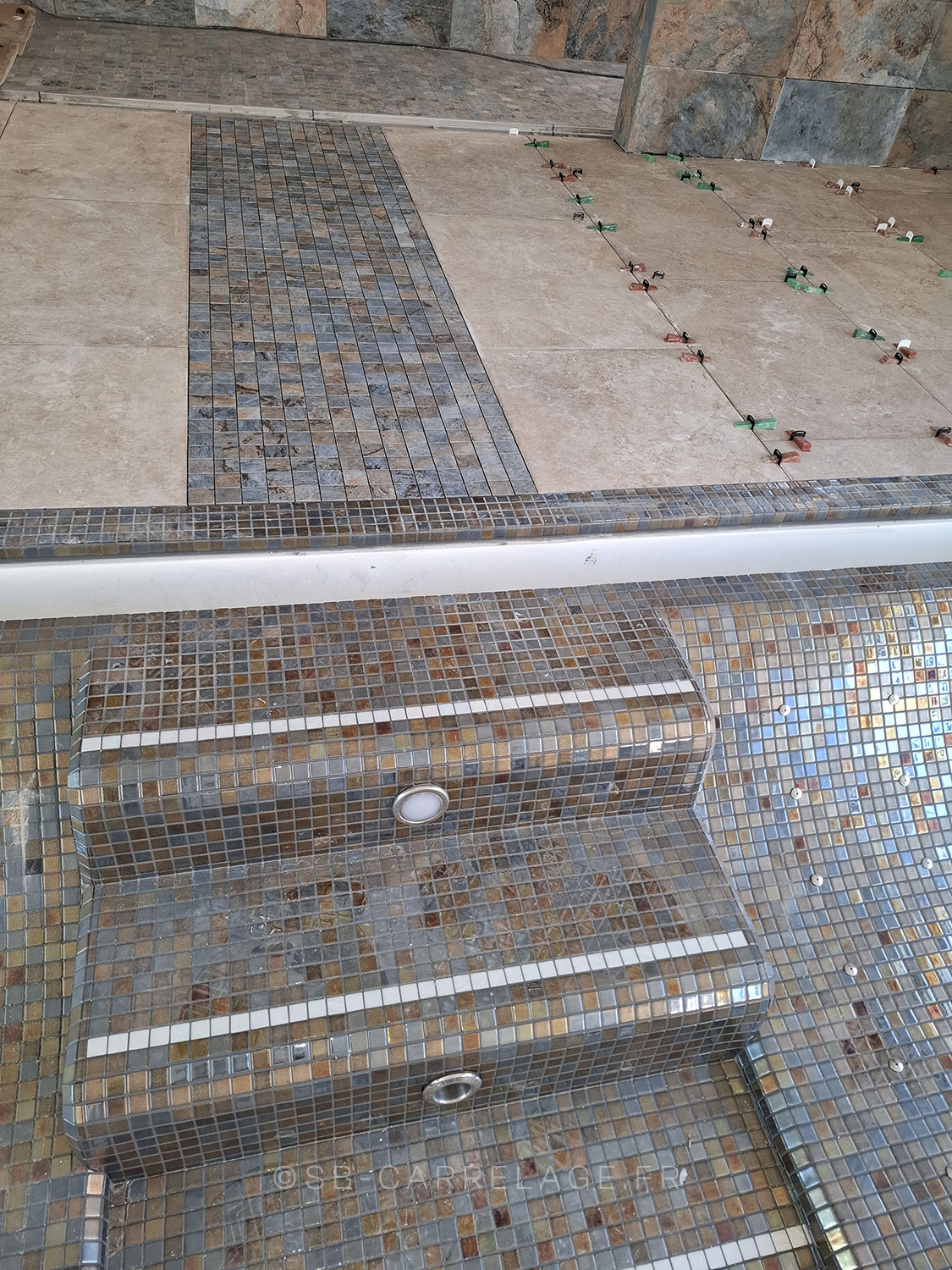 SB CARRELAGE spécial spa Luberon Provence mosaïque